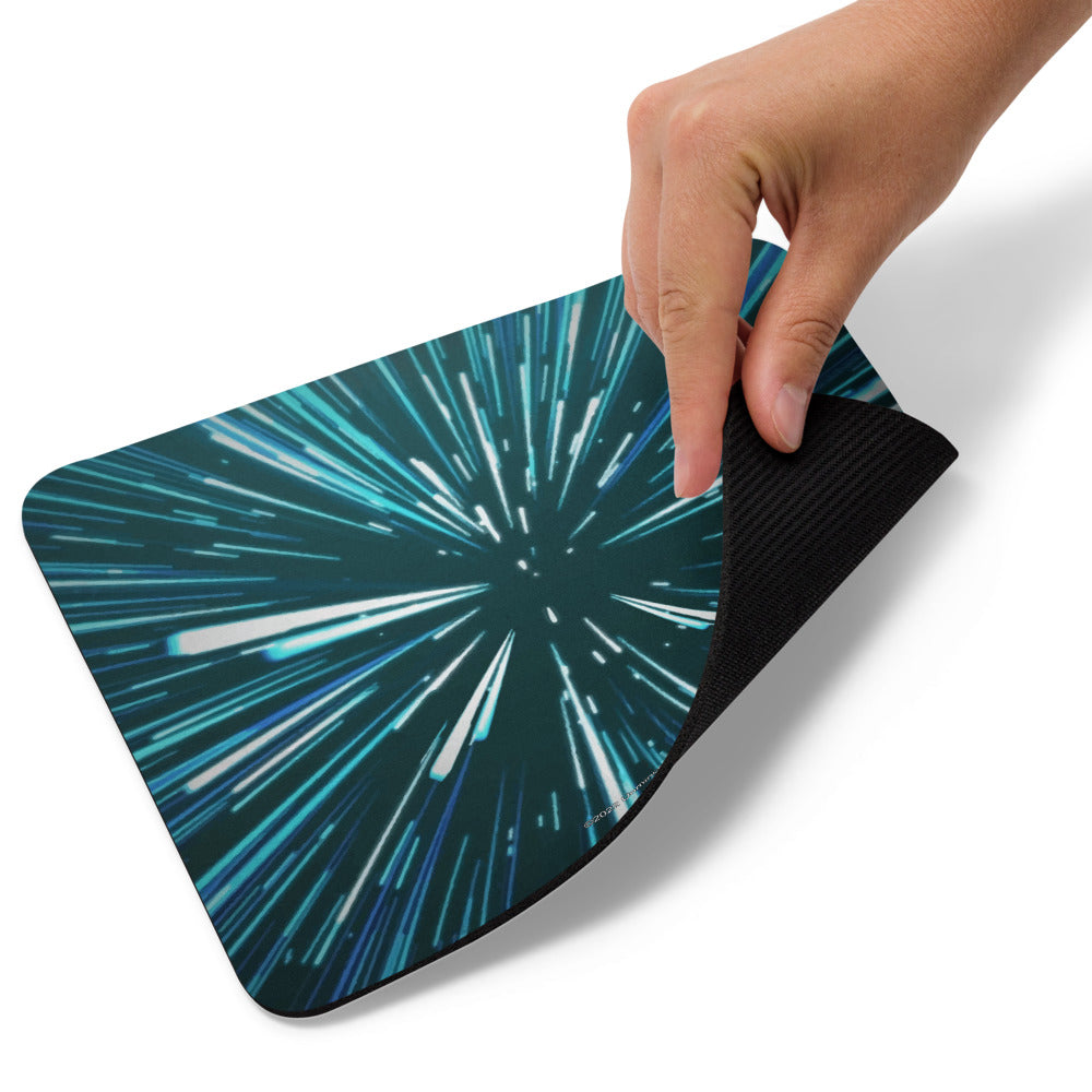 Hyperspace Deluxe - Blue Mouse pad - Unminced Words