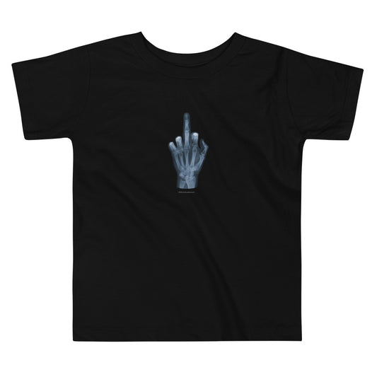 X-Ray Finger - Toddler Short Sleeve Tee - Unminced Words
