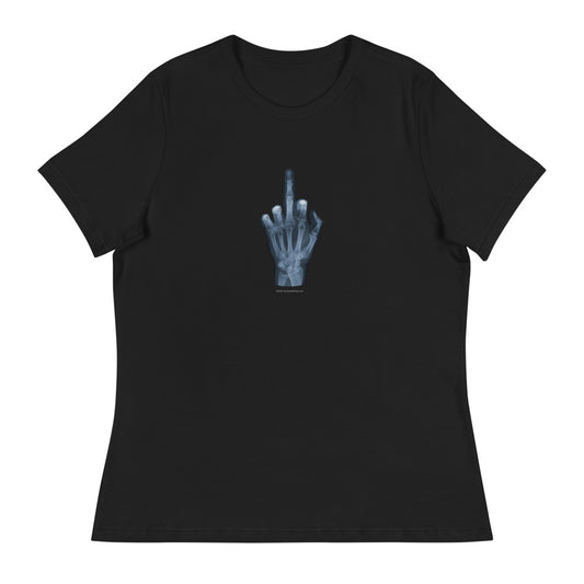 X-Ray Finger - Women's Relaxed T-Shirt - Unminced Words