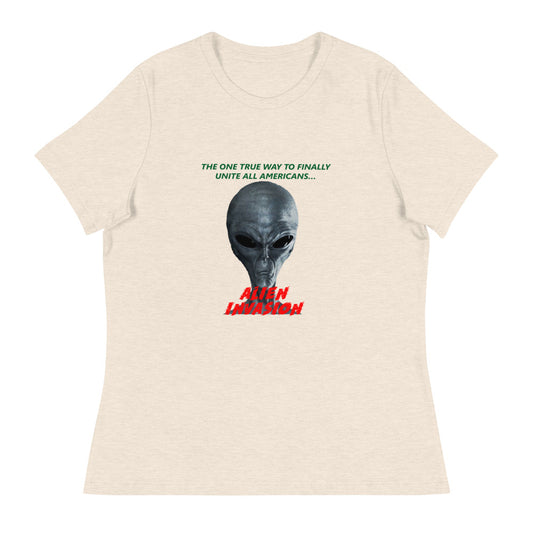 Alien Invasion - Women's Relaxed T-Shirt - Unminced Words