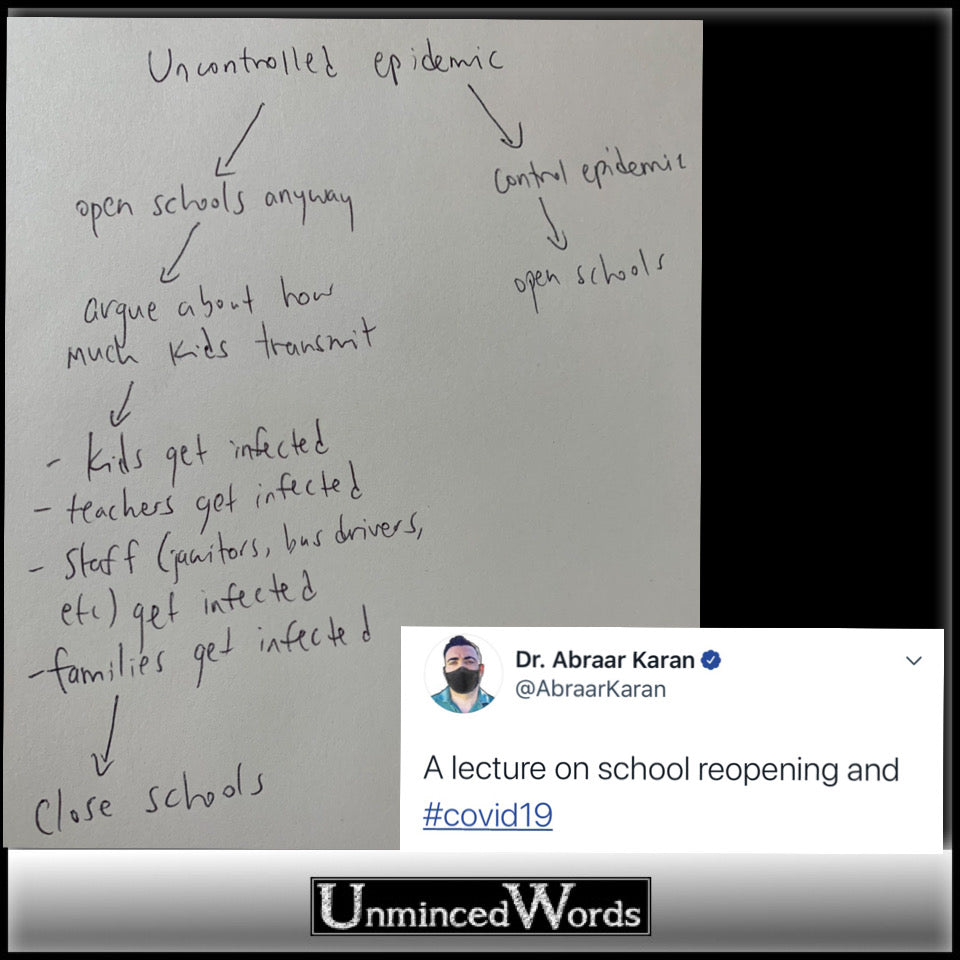 A lecture on school reopening and #covid19