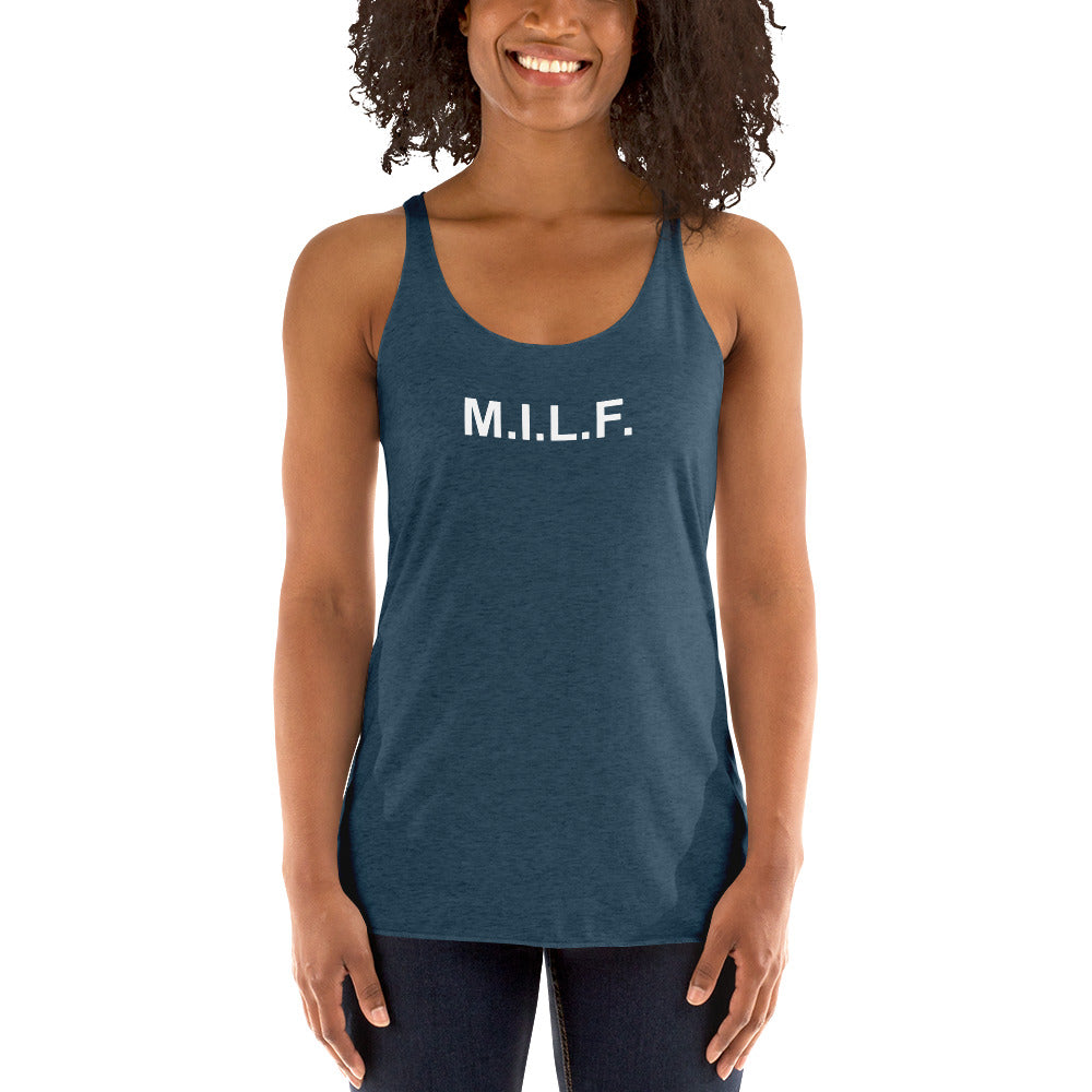 M.I.L.F. - Women's Racerback Tank - Unminced Words