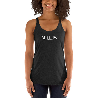 M.I.L.F. - Women's Racerback Tank - Unminced Words