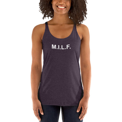 M.I.L.F. - Women's Racerback Tank - Unminced Words