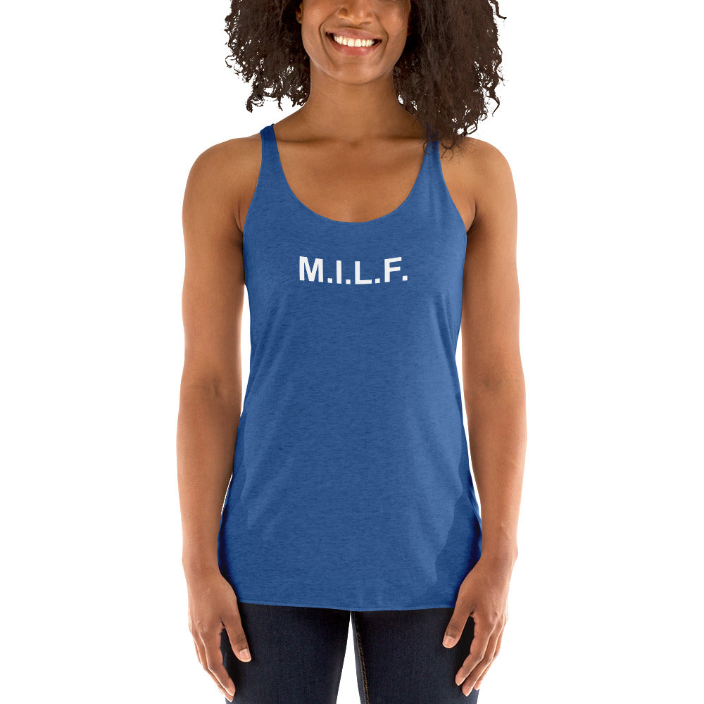 M.I.L.F. - Women's Racerback Tank - Unminced Words