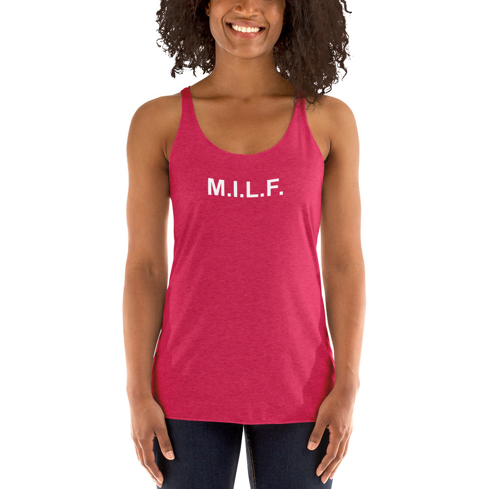M.I.L.F. - Women's Racerback Tank - Unminced Words